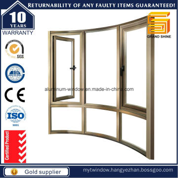 Modern Aluminum Champagne Casement Window for African Market